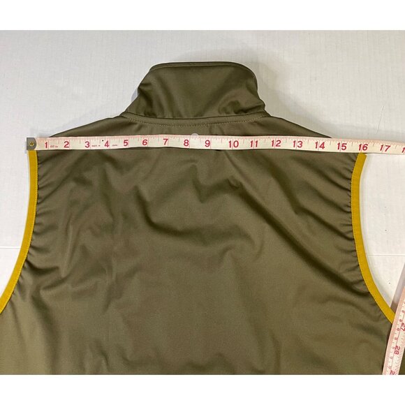 Little Donkey Andy Mens Olive Yellow Vest M Windproof Water Resistant Full Zip - Picture 5 of 15